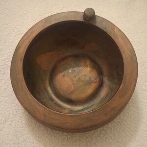 Rustic  CopperWooden Bowl with Handle